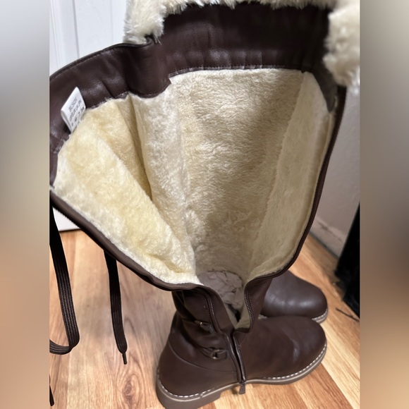 DREAM PAIRS Womens Knee High Warm Fur Winter Zip Boots - Picture 11 of 13